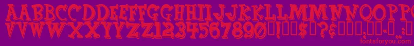 CornFed Font – Red Fonts on Purple Background