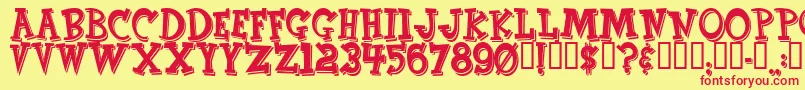 CornFed Font – Red Fonts on Yellow Background