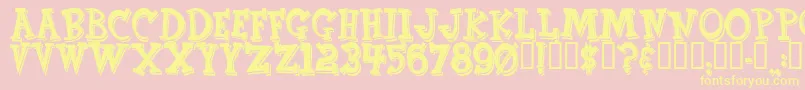 CornFed Font – Yellow Fonts on Pink Background