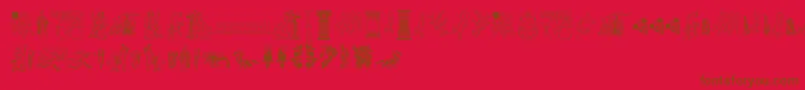 Шрифт Cornucopia of Dingbats Two – коричневые шрифты на красном фоне