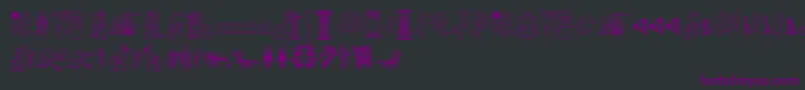 Cornucopia of Dingbats Two Font – Purple Fonts on Black Background
