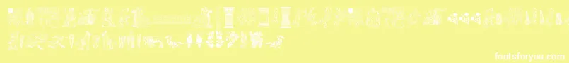 フォントCornucopia of Dingbats Two – 黄色い背景に白い文字