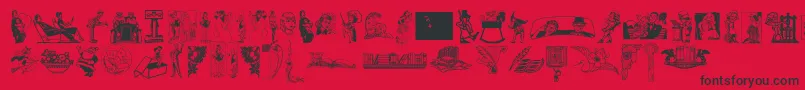 fuente Cornucopia of Dingbats – Fuentes Negras Sobre Fondo Rojo