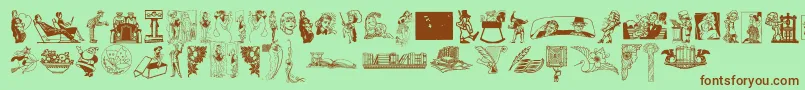 En savoir plus sur la police Cornucopia of Dingbats Police Cornucopia of Dingbats – polices brunes sur fond vert