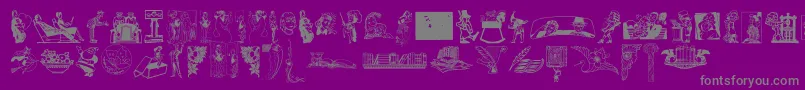Police Cornucopia of Dingbats – polices grises sur fond violet