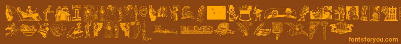 More about Cornucopia of Dingbats Font Cornucopia of Dingbats Font – Orange Fonts on Brown Background