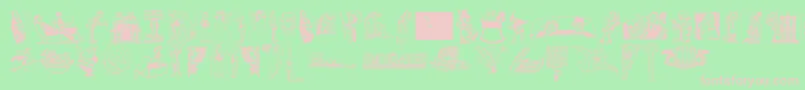 Cornucopia of Dingbats Font – Pink Fonts on Green Background