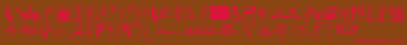 Cornucopia of Dingbats Font – Red Fonts on Brown Background