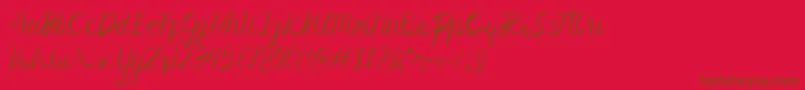 Czcionka Corollo – brązowe czcionki na czerwonym tle