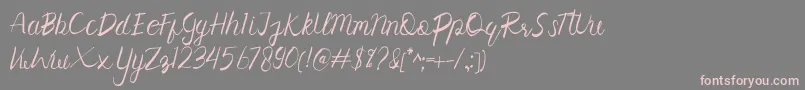 Corollo-Schriftart – Rosa Schriften auf grauem Hintergrund
