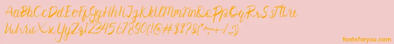 Corollo Font – Orange Fonts on Pink Background