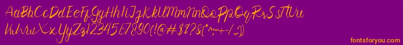 Corollo Font – Orange Fonts on Purple Background