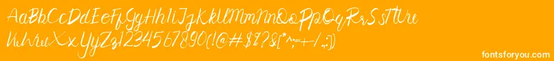 Corollo Font – White Fonts on Orange Background