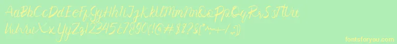 Corollo Font – Yellow Fonts on Green Background