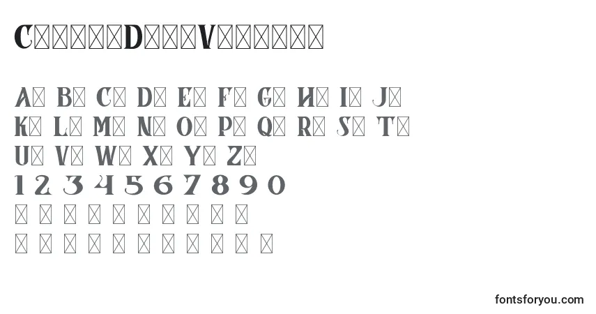 Шрифт CoronaDemoVersion – алфавит, цифры, специальные символы