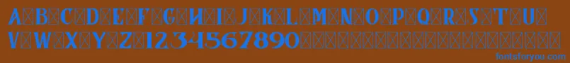 CoronaDemoVersion Font – Blue Fonts on Brown Background