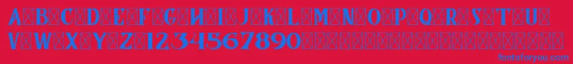 CoronaDemoVersion Font – Blue Fonts on Red Background