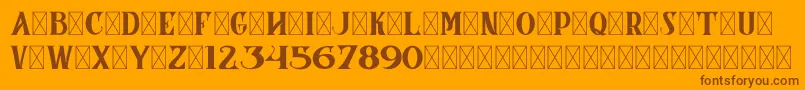 Police CoronaDemoVersion – polices brunes sur fond orange