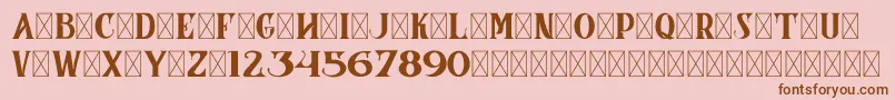 CoronaDemoVersion Font – Brown Fonts on Pink Background