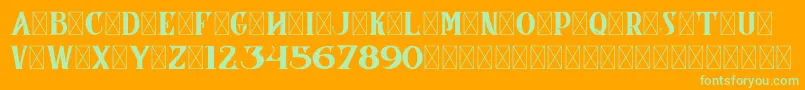 CoronaDemoVersion Font – Green Fonts on Orange Background