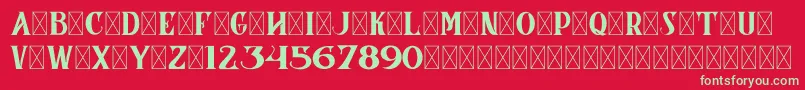 フォントCoronaDemoVersion – 赤い背景に緑の文字