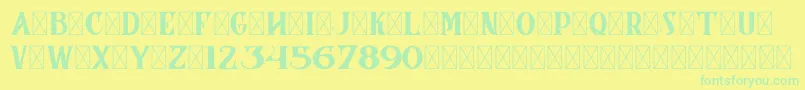 CoronaDemoVersion-Schriftart – Grüne Schriften auf gelbem Hintergrund