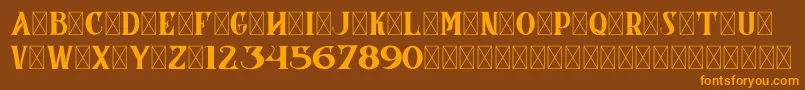 CoronaDemoVersion Font – Orange Fonts on Brown Background