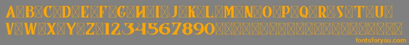 CoronaDemoVersion Font – Orange Fonts on Gray Background
