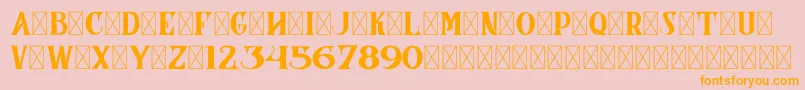 CoronaDemoVersion Font – Orange Fonts on Pink Background