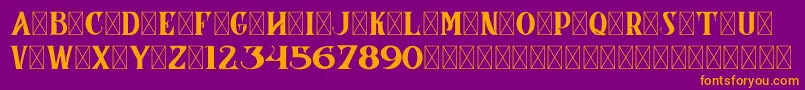 CoronaDemoVersion Font – Orange Fonts on Purple Background