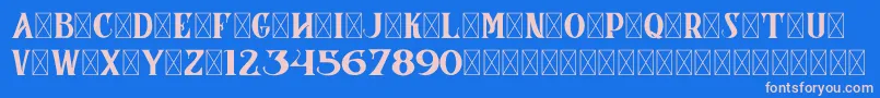 CoronaDemoVersion Font – Pink Fonts on Blue Background