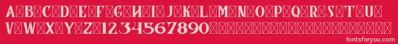 CoronaDemoVersion Font – Pink Fonts on Red Background