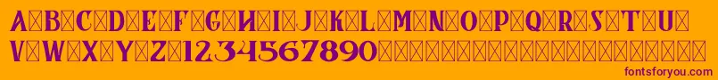 CoronaDemoVersion Font – Purple Fonts on Orange Background