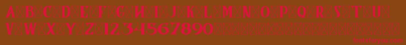 CoronaDemoVersion Font – Red Fonts on Brown Background