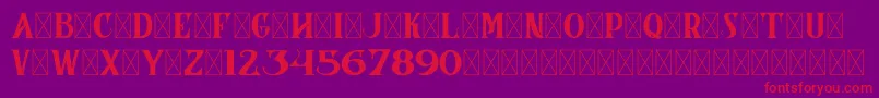 フォントCoronaDemoVersion – 紫の背景に赤い文字