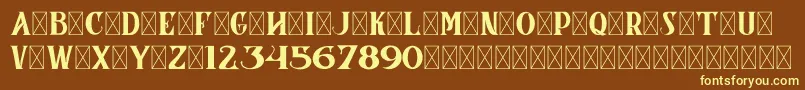CoronaDemoVersion Font – Yellow Fonts on Brown Background