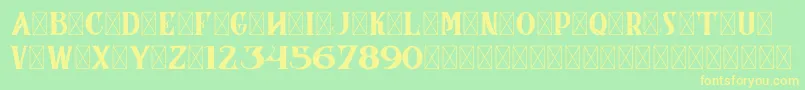 CoronaDemoVersion Font – Yellow Fonts on Green Background
