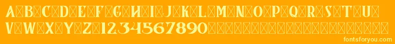 CoronaDemoVersion Font – Yellow Fonts on Orange Background