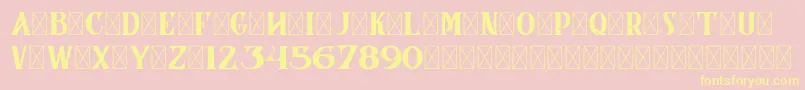 CoronaDemoVersion Font – Yellow Fonts on Pink Background