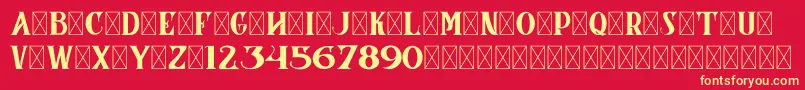 CoronaDemoVersion Font – Yellow Fonts on Red Background