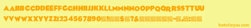 Corpsey Font – Orange Fonts on Yellow Background