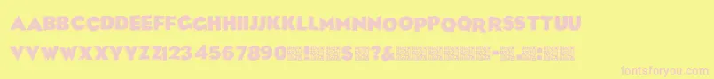 Corpsey Font – Pink Fonts on Yellow Background