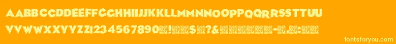 Corpsey Font – Yellow Fonts on Orange Background