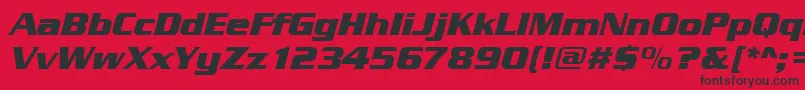 Fonte SerpentinedbolItalic – fontes pretas em um fundo vermelho