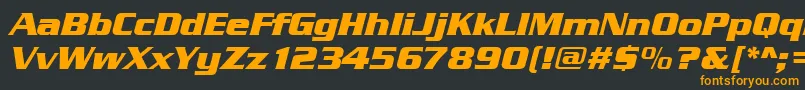 Шрифт SerpentinedbolItalic – оранжевые шрифты на чёрном фоне