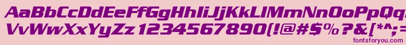 フォントSerpentinedbolItalic – ピンクの背景に紫のフォント