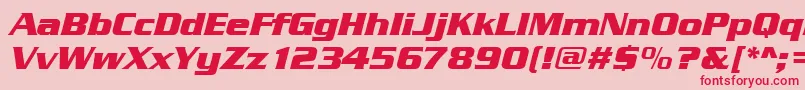SerpentinedbolItalic Font – Red Fonts on Pink Background