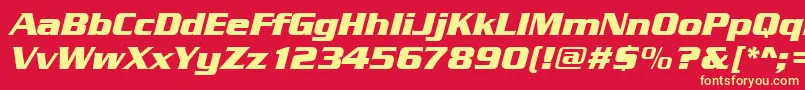 fuente SerpentinedbolItalic – Fuentes Amarillas Sobre Fondo Rojo