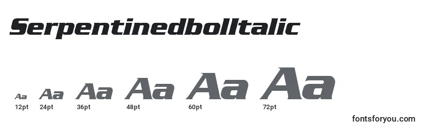 Größen der Schriftart SerpentinedbolItalic