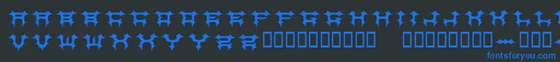 Шрифт COSMBV   – синие шрифты на чёрном фоне